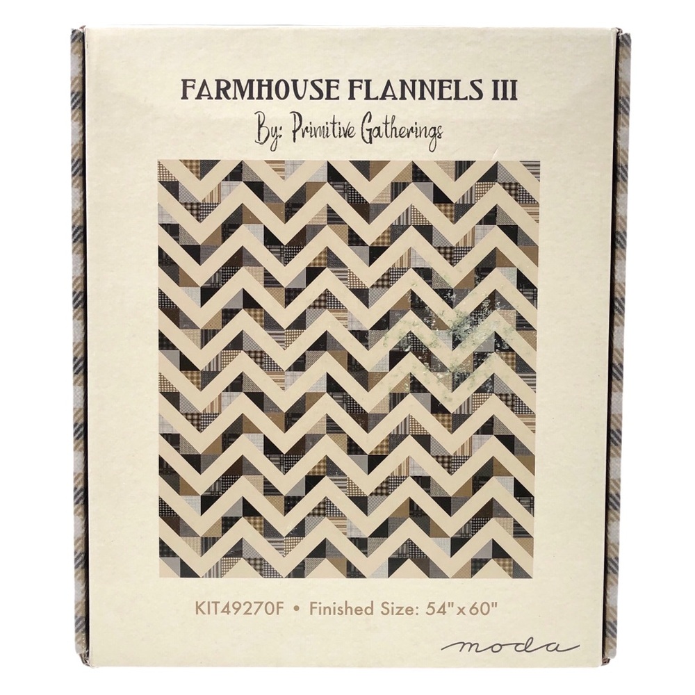 Moda Fabrics Primitive Gatherings Farmhouse Flannels III Lightning Rod Quilt Kit